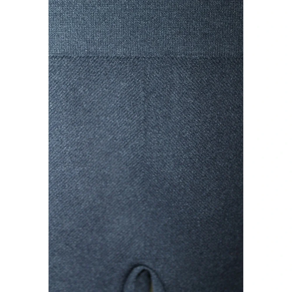 Spanx Look at Me Now Seamless Leggings Navy Herringbone Ribbed High Waist Size M